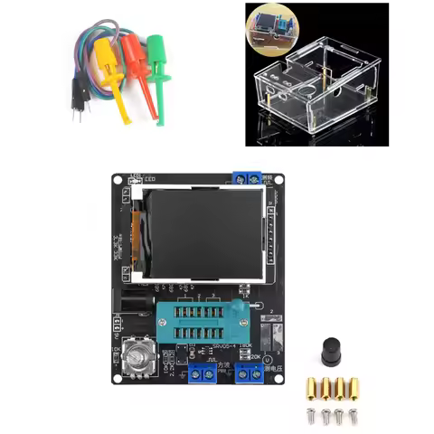 GM328A DC6.8-12V Transistor Tester LCR Diode Capacitance ESR Voltage Frequency Meter PWM DIY Kit She