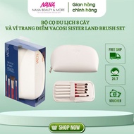 Travel Brush Set of 8 & makeup wallet VACOSI Sister Land Brush Set - Nana Shop