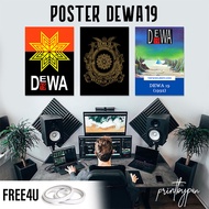 Poster Band DEWA 19 - Poster Dinding Aesthetic - Poster Band Metal Rock Pop Punk A3 A4 - Dekorasi Ka