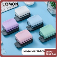 LIZMON 6-Hole Paper Punch, Labor-saving Notebook Scrapbooking Binding Round Hole Puncher, Useful Man