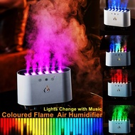 Colorful Flame Aroma Diffuser Music Dynamic Ultrasonic Marquee Humidifier Diffuser Desktop Humidifier