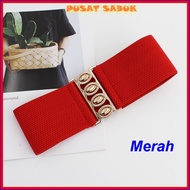 Belt Sabuk Wanita Obi Karet Ikat Pinggang Fashion Gesper Cewek Korea Elastis Oby Lebar Besar Kekinia