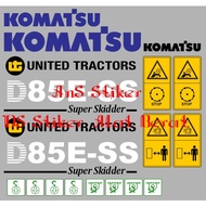 Komatsu D85ESS-2 Dozer Sticker Bulldozer Heavy Equipment Sticker