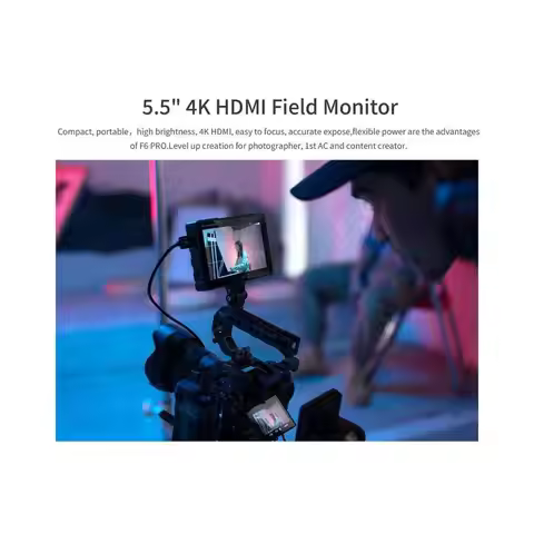 FEELWORLD F6 Pro 5.5 Inch DSLR Camera Filed Monitor Touch Screen 1600nits Ultra Bright IPS 1920X1080