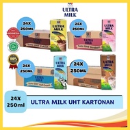 Ultra Milk Susu UHT Kotak 250ml/Ultra Milk UHT Milk 250ml Box.