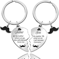 Dad Fathers Day Gift from Son, Father Son Gift Matching Keychain Gifts for Daddy Sons Birthday Gifts