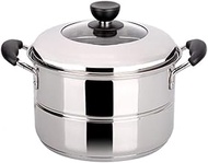 JLCK Cooking Pot,suitable For Home Kitchen, Single-layer Stainless Steel Steamer Set, Gas Stove Induction Cooker Universal Steamer Cookware-silver, 20 Cm/22 Cm/ 24 Cm/26 Cm