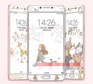 Vpower Samsung Galaxy C9 Pro Cartoon 9H Full Cover Tempered Glass