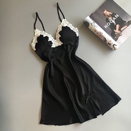 Women's Padded Spaghetti Strap Short Slip Dress - Loungewear Pajamas