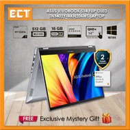 Asus Vivobook S14 Flip OLED TN3402Y-AKN206WS/AKN216WS Laptop (R7 7730U 4.50GHz,16GB,512GB SSD,ATI,14