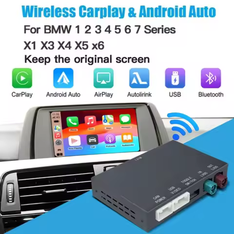 Wireless CarPlay Android Auto Retrofit Kit Decoder Box for BMW NBT System 1 2 3 4 5 7 Series X3 X4 X