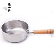 張小泉 - 木柄雪平鍋 不銹鋼湯鍋 不鏽鋼湯鍋 熱奶鍋煮輔食鍋即食麵鍋 18cm [D37]