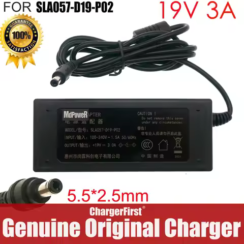 Genuine SLA057-D19-P02 19V 3A 57W 5.5x2.5mm AC Adapter for Lenovo Lecoo HU20270FB0 27-inch Monitor P