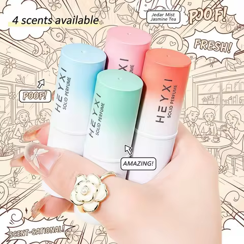 7g HEYXI Han Yuanxi Light Fragrance Solid Perfume Cream Portable Body Perfume for Students Male Fema