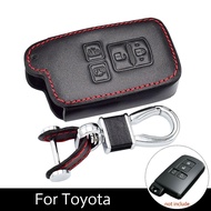 NEW For Toyota Sienta/vellfire/alphard Keyless Remote Car Key Leather Cover Case (Black)