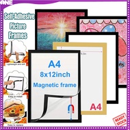 FJONE A4 Frame Self-Adhesive Picture Frames Photo Frame Magnetic Frame Display Frame Document Holder