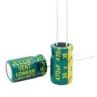 100PCS 470UF 35V   35V470UF Aluminum Electrolytic Capacitor  high-frequency 10X17MM