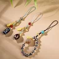 New Tiger Tooth Dzi Beads Duobaowan Mobile Phone Shock-resistant Beads String
