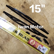 Glass Fan Wiper Rubber 15 inch Wiper Blade/