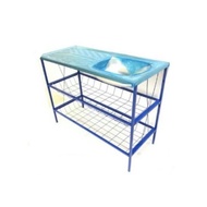 18" x 42" Sinki Dapur Stainless Steel Sink With Sink Stand Complete Set / Sinki Besi Dengan Kaki