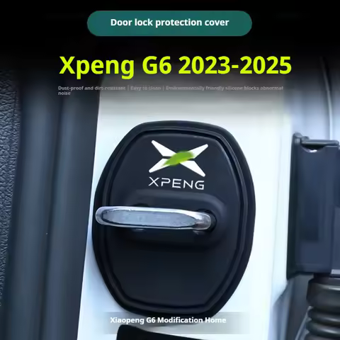 Fit for Xpeng G6 2023 2024 2025 Xiaopeng G6 Door lock cover door silicone protective sleeve shock-ab