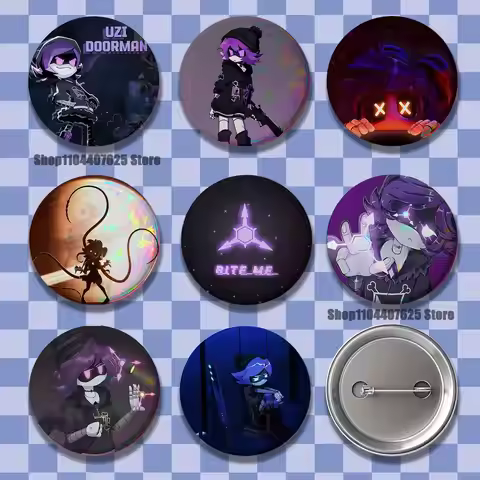 M-MurderS D-Drones UZ Laser reflective round badges pins bag clothing decorations collectibles gifts