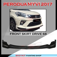 PERODUA MYVI 2018 D68 DRIVE 68 FULLSET SKIRTING (FRONT SKIRT ,SIDE SKIRT, REAR SKIRT) PU GETAH BODYKIT