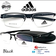 Kacamata Frame Minus Pria Titanium Carbon Half Adidas s57 Size Lebar 