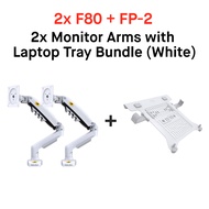 [BUNDLE DEAL] North Bayou NB | 2x F80 Monitor Arm + FP-2 Laptop Tray | 17 - 30" Monitor | VESA Mount