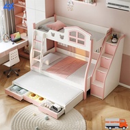 ZG Children's Bed Bunk Bed Same Width Bottom Bed Small Space Saving Hong Kong 1.0m High Low Bed