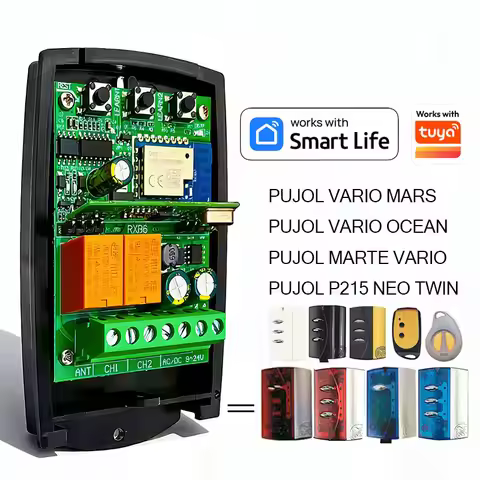 PUJOL Work With TUYA WIFL Receiver VARIO MARS OCEAN MARTE P215 NEO TWIN Garage Remote Control Switch