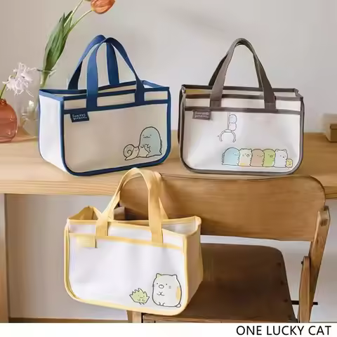 New Kawaii Cute Sumikko Gurashi Kids Canvas Handbags Woman Lunch Bags Tote Bag For Children