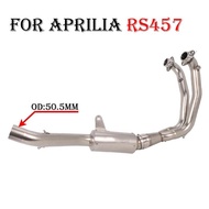 Slip On For prilia RS457 2023 2024 Motorcycle Exhaust Front Middle Link Pipe Stainless Steel Escape 