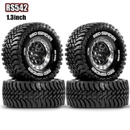 for 1/18 1/24 Scale  1.3" Rubber Tyres Mud Terrain Wheel Tire RC Car Axial SCX24 FCX24 TRX4M FCX18