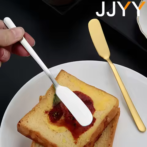 Butter Knife Cheese Cutter with Hole Stainless Steel Cheese Dessert Knife Cream Wipe Cream Bread Jam