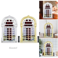 [Kesoto1] Azan Clock Mosque Prayer Clock Ramadan Alarm Clock Calendar Decorative Music Playing Time Reminding