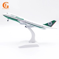 Taiwan Eva Air Boeing 747 Aircraft Model Die-cast Alloy Metal B747 Airplane Air Airlines Airways Pla