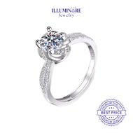 Illuminare-(100% Original) MS-RG04 Women's Ring 1ct Lab Create Diamond Silver Sterling Silver S925 1
