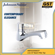 Johnson Suisse Lira 1/2" Basin Pillar Tap Johnson Suisse Water Tap Johnson Suisse Faucet Sink Tap Ba