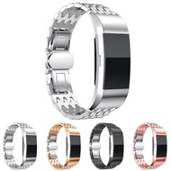 สายนาฬิกาสำหรับ Fitbit Charge 2/3/4/5กำไลโลหะรูปร่างมังกรสายโลหะสายรัดข้อมือโลหะผสมสังกะสี18มม. สำหรับ Fitbit Charge 5 4 3 2 twzhvj