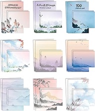 Better Office Products Mini Stationery Set of 100, Japanese Stationery Paper (50 Lined Sheets + 50 M