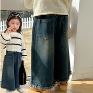 HYS girls pants kids pants Girls jeans Spring and autumn fashionable girls straight trousers Childre