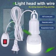 3/5/10M Lamp Bulb Holder With Switch E27 Bulb Holder LED Light Adaptor Bulb Extension Socket Cable F