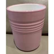 kook usa pink ceramic utensil crock