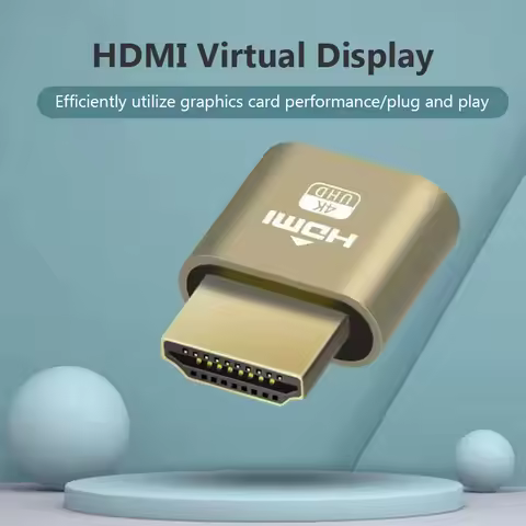HDMI-compatible Dummy Plug Virtual Display Headless Ghost Display Emulator 4K DDC EDID Dummy Emulato