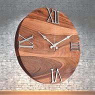 KAYU Teak Wood wall clock/Roman Numerals wall clock Round model/wall clock