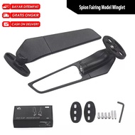 Motorcycle Rear View Mirror Fairing Model Winglet / Stealth Universal for All Sport Motorbikes Suita