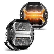 Superbright Offroad Spot Work Light 12v 24v LED Light Bar 6000K Drl White & Amber Light for Car SUV 