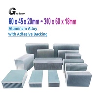 1PCS Extruded Aluminum Heat Sink With Adhesive Backing, Suitable 60x45x20mm ~ 300x60 x18mm For High 