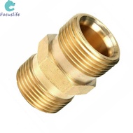 【Focuslife】Brass M22/15mm Adapter for Pressure Washer Pump Hose Outlet Durable and Reliable